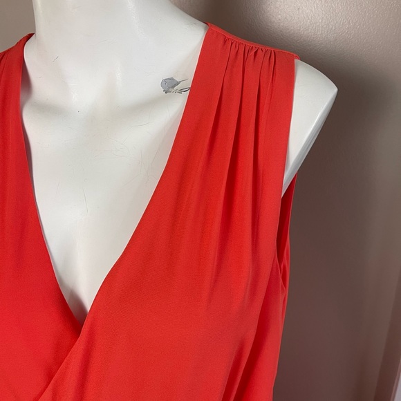 Chris Gramer Salmon sleeveless wrap asymmetrical hem size 2 dress - Picture 10 of 15